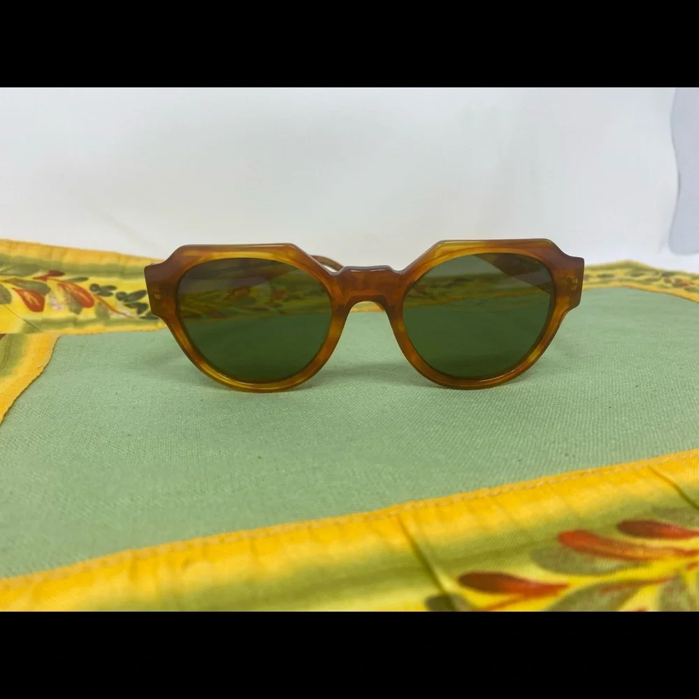 Italian EPOS angular sunnies sunglasses funky fun green lenses - Picture 1 of 9